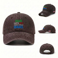 Iran And Israel Political Satire Washed Cotton Baseball Cap The Great Beer Struggle