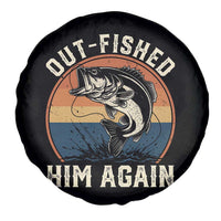 Funny Bass Fishing Spare Tire Cover Out Fished Him Again Fisherman Outdoor Adventure