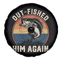 Funny Bass Fishing Spare Tire Cover Out Fished Him Again Fisherman Outdoor Adventure
