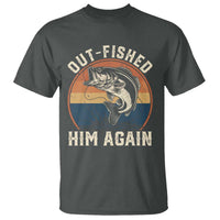 Funny Bass Fishing T Shirt Out Fished Him Again Fisherman Outdoor Adventure