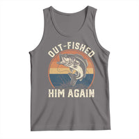 Funny Bass Fishing Tank Top Out Fished Him Again Fisherman Outdoor Adventure