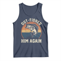 Funny Bass Fishing Tank Top Out Fished Him Again Fisherman Outdoor Adventure
