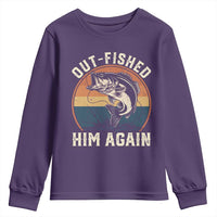 Funny Bass Fishing Youth Sweatshirt Out Fished Him Again Fisherman Outdoor Adventure