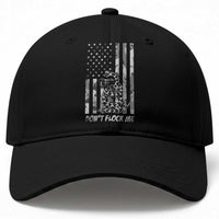 Rattlesnake Surveillance Camera US Flag Camo Graphic Baseball Cap Dont Flock Me