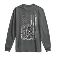 Rattlesnake Surveillance Camera US Flag Camo Graphic Long Sleeve Shirt Dont Flock Me
