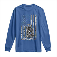 Rattlesnake Surveillance Camera US Flag Camo Graphic Long Sleeve Shirt Dont Flock Me