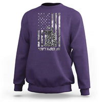 Rattlesnake Surveillance Camera US Flag Camo Graphic Sweatshirt Dont Flock Me