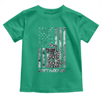 Rattlesnake Surveillance Camera US Flag Camo Graphic Toddler T Shirt Dont Flock Me