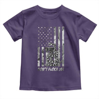 Rattlesnake Surveillance Camera US Flag Camo Graphic Toddler T Shirt Dont Flock Me