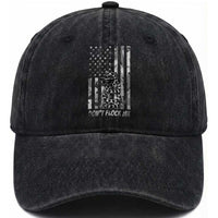 Rattlesnake Surveillance Camera US Flag Camo Graphic Washed Cotton Baseball Cap Dont Flock Me