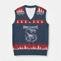 Anti Surveillance Camera Rattlesnake V-Neck Knit Sweater Vest Dont Flock Me