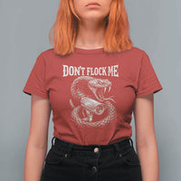 Anti Surveillance Camera Rattlesnake T Shirt For Women Dont Flock Me