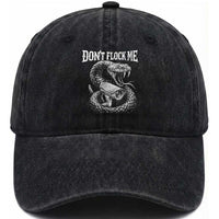 Anti Surveillance Camera Rattlesnake Washed Cotton Baseball Cap Dont Flock Me