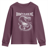 Anti Surveillance Camera Rattlesnake Youth Sweatshirt Dont Flock Me