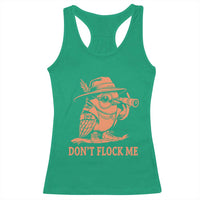 Funny Bird Watching Detective Birdwatcher Racerback Tank Top Dont Flock Me