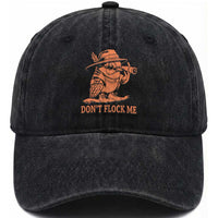Funny Bird Watching Detective Birdwatcher Washed Cotton Baseball Cap Dont Flock Me