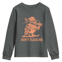 Funny Bird Watching Detective Birdwatcher Youth Sweatshirt Dont Flock Me