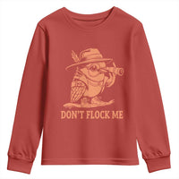 Funny Bird Watching Detective Birdwatcher Youth Sweatshirt Dont Flock Me