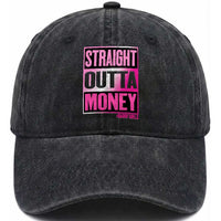 Funny Girl Dad Life Washed Cotton Baseball Cap Broke Dad Out Of Money