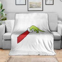 Funny Green Hand Basketball Pointing Meme Throw Blanket Christmas Holiday Gift