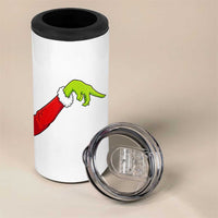 Funny Green Hand Basketball Pointing Meme 4 in 1 Can Cooler Tumbler Christmas Holiday Gift