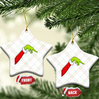 Funny Green Hand Basketball Pointing Meme Ceramic Ornament Christmas Holiday Gift