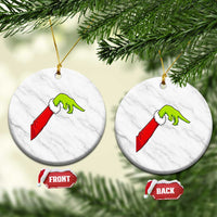 Funny Green Hand Basketball Pointing Meme Ceramic Ornament Christmas Holiday Gift