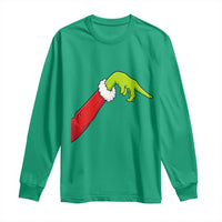 Funny Green Hand Basketball Pointing Meme Long Sleeve Shirt Christmas Holiday Gift