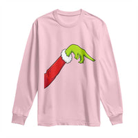 Funny Green Hand Basketball Pointing Meme Long Sleeve Shirt Christmas Holiday Gift