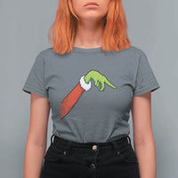 Funny Green Hand Basketball Pointing Meme T Shirt For Women Christmas Holiday Gift