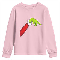 Funny Green Hand Basketball Pointing Meme Youth Sweatshirt Christmas Holiday Gift