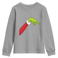 Funny Green Hand Basketball Pointing Meme Youth Sweatshirt Christmas Holiday Gift