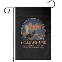Yellowstone National Park Do Not Pet The Fluffy Cows Garden Flag Amusing Bison Encounter Campsite Toss