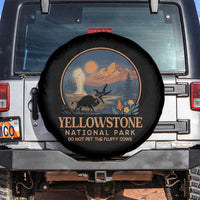 Yellowstone National Park Do Not Pet The Fluffy Cows Spare Tire Cover Amusing Bison Encounter Campsite Toss