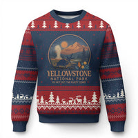 Yellowstone National Park Do Not Pet The Fluffy Cows Ugly Christmas Sweater Amusing Bison Encounter Campsite Toss