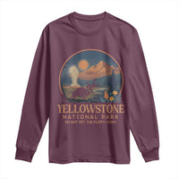 Yellowstone National Park Do Not Pet The Fluffy Cows Long Sleeve Shirt Amusing Bison Encounter Campsite Toss