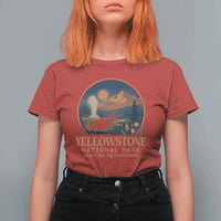 Yellowstone National Park Do Not Pet The Fluffy Cows T Shirt For Women Amusing Bison Encounter Campsite Toss