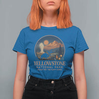 Yellowstone National Park Do Not Pet The Fluffy Cows T Shirt For Women Amusing Bison Encounter Campsite Toss