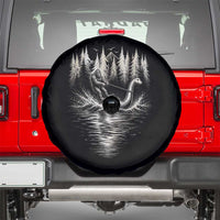 Funny Bigfoot Water Skiing Behind Nessie Spare Tire Cover Cryptid Lover