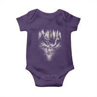 Funny Bigfoot Water Skiing Behind Nessie Baby Onesie Cryptid Lover