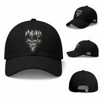 Funny Bigfoot Water Skiing Behind Nessie Baseball Cap Cryptid Lover