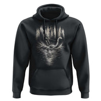 Funny Bigfoot Water Skiing Behind Nessie Hoodie Cryptid Lover