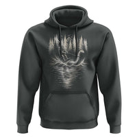 Funny Bigfoot Water Skiing Behind Nessie Hoodie Cryptid Lover