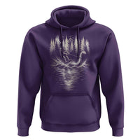 Funny Bigfoot Water Skiing Behind Nessie Hoodie Cryptid Lover