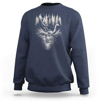 Funny Bigfoot Water Skiing Behind Nessie Sweatshirt Cryptid Lover