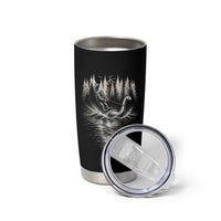 Funny Bigfoot Water Skiing Behind Nessie Tumbler Cup Cryptid Lover