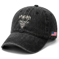 Funny Bigfoot Water Skiing Behind Nessie Washed Cotton Baseball Cap Cryptid Lover