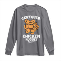 Funny Food Lover Gift Long Sleeve Shirt Certified Chicken Nugget Expert - Wonder Print Shop