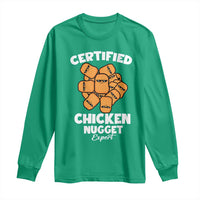 Funny Food Lover Gift Long Sleeve Shirt Certified Chicken Nugget Expert - Wonder Print Shop