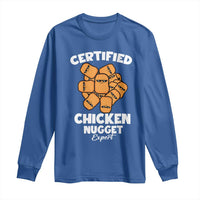 Funny Food Lover Gift Long Sleeve Shirt Certified Chicken Nugget Expert - Wonder Print Shop